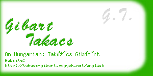 gibart takacs business card